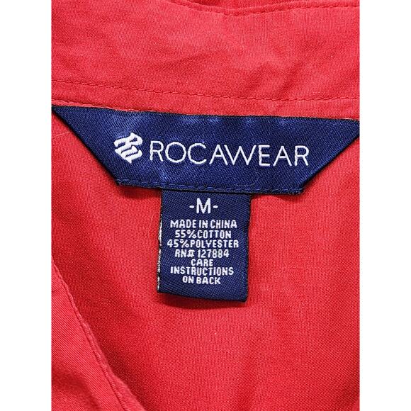 Vintage Y2K Rocawear Short Sleeve Button Up Shirt Size M Red Patriotic Flag USA - Picture 7 of 11